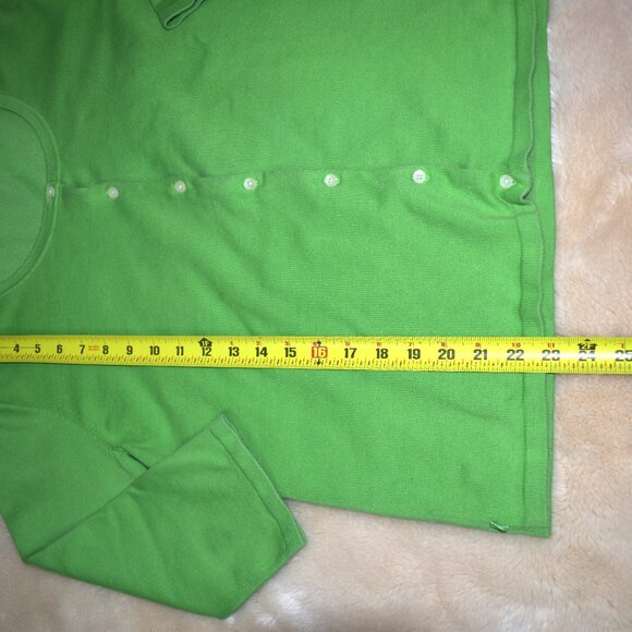 Lauren Ralph Lauren Glow Green Cardigan Sweater Size Large - Picture 6 of 8